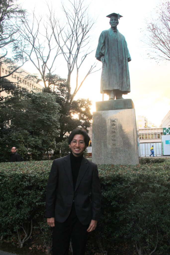 若林佑真さん　早稲田大学早稲田キャンパスにて2023年12月22日（撮影=西村玲）